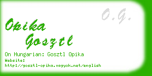 opika gosztl business card